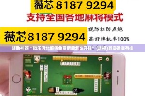 辅助神器“微乐河北麻将免费房间怎么开挂”(透视)其实确实有挂
