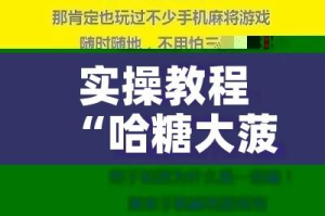 实操教程“哈糖大菠萝真的确实有挂!辅助神器插件下载