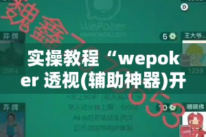 实操教程“wepoker 透视(辅助神器)开挂详细教程