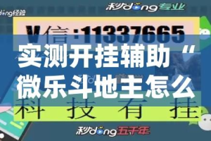 实测开挂辅助“微乐斗地主怎么才能让系统发好牌”(透视挂)辅助透视教程
