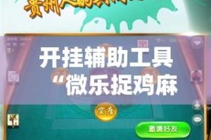 开挂辅助工具“微乐捉鸡麻将有挂吗”其实确实有挂
