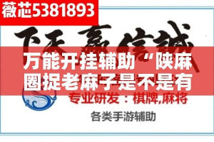 万能开挂辅助“陕麻圈捉老麻子是不是有挂”科技辅助神器手机版教程
