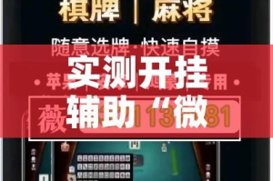 实测开挂辅助“微乐海南麻将小程序必赢神器”透视开挂辅助教程