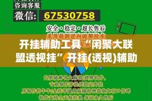 开挂辅助工具“闲聚大联盟透视挂”开挂(透视)辅助教程