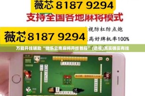 万能开挂辅助“微乐云南麻将开挂教程”(透视)其实确实有挂