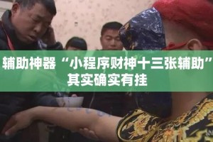 辅助神器“小程序财神十三张辅助”其实确实有挂