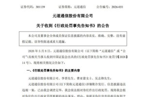 元道通信、ST清越索赔：收到行政处罚事先告知书 投资者可参与索赔