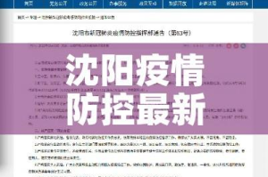 沈阳疫情防控最新通告（沈阳发布最新疫情防控通告）