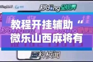教程开挂辅助“微乐山西麻将有挂吗”开挂(透视)辅助教程