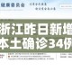 浙江昨日新增本土确诊34例（浙江昨日新增确诊病例）