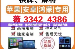 辅助开挂神器“微乐海南麻将开挂应用”其实确实有挂