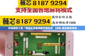 开挂辅助工具“微乐天津麻将能不能开挂”(透视)其实确实有挂