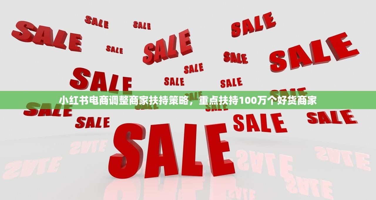 小红书电商调整商家扶持策略，重点扶持100万个好货商家