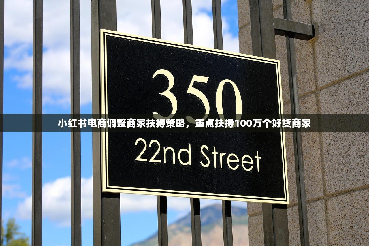 小红书电商调整商家扶持策略	，重点扶持100万个好货商家