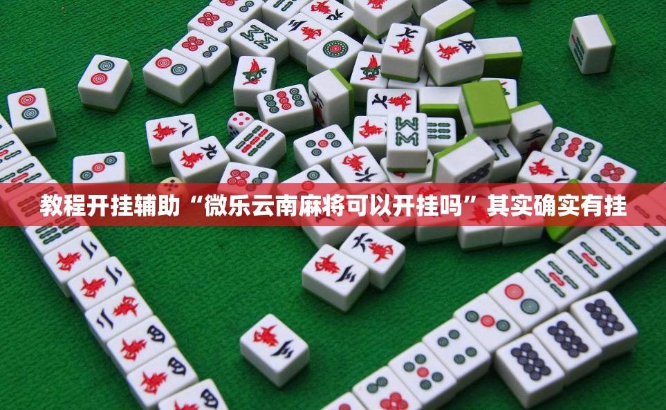 教程开挂辅助“微乐云南麻将可以开挂吗”其实确实有挂