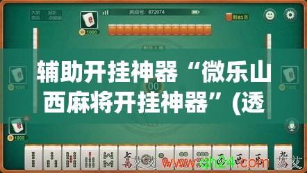 辅助开挂神器“微乐山西麻将开挂神器”(透视)其实确实有挂