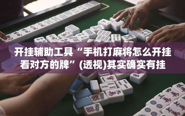开挂辅助工具“手机打麻将怎么开挂看对方的牌”(透视)其实确实有挂
