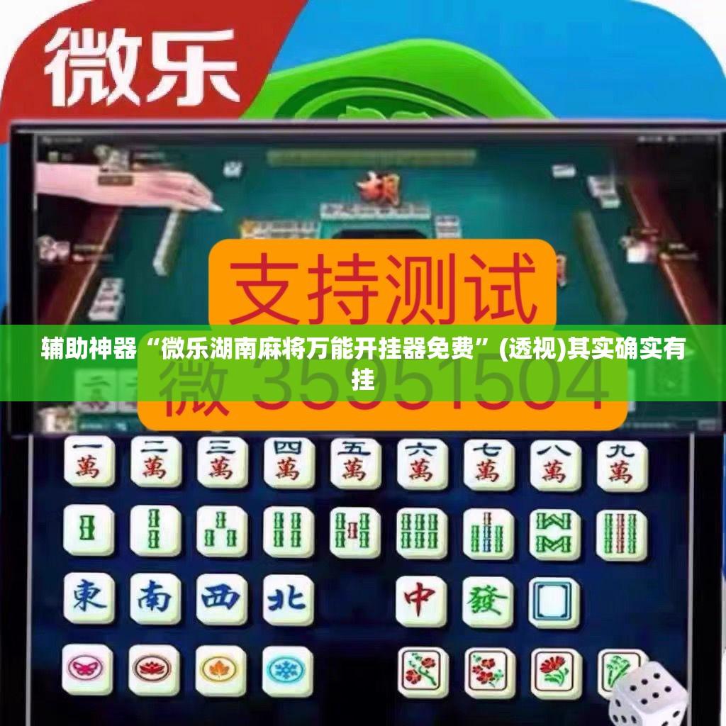 辅助神器“微乐湖南麻将万能开挂器免费”(透视)其实确实有挂