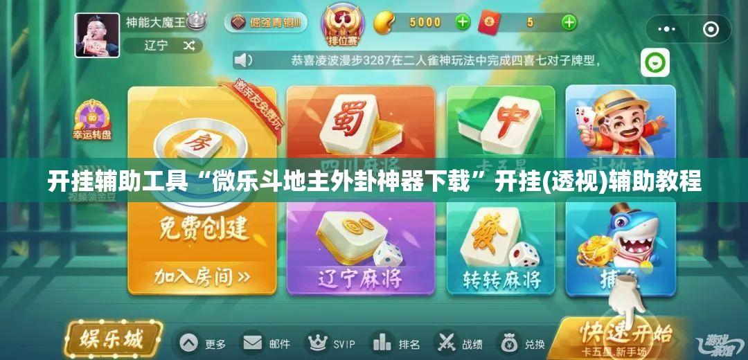 开挂辅助工具“微乐斗地主外卦神器下载”开挂(透视)辅助教程