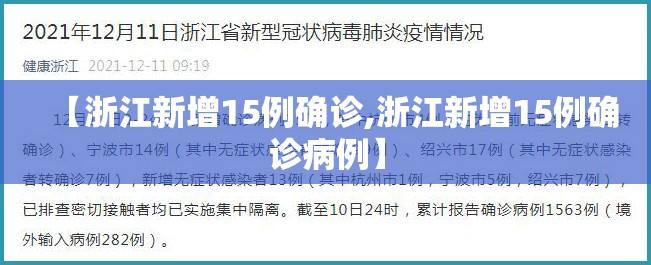 【浙江新增15例确诊,浙江新增15例确诊病例】 【浙江新增15例确诊,浙江新增15例确诊病例】