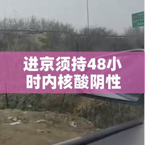 进京须持48小时内核酸阴性证明（进京48小时核酸证明必须是纸质的吗?）