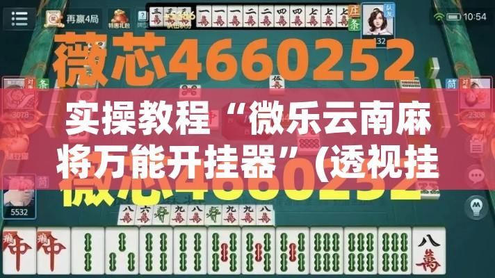 实操教程“微乐云南麻将万能开挂器”(透视挂)辅助透视教程