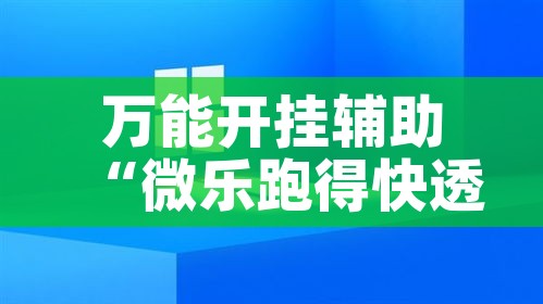 万能开挂辅助“微乐跑得快透视软件”科技辅助神器手机版教程