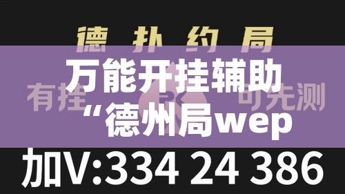 万能开挂辅助“德州局wepoker作弊论坛”(透视挂)辅助透视教程
