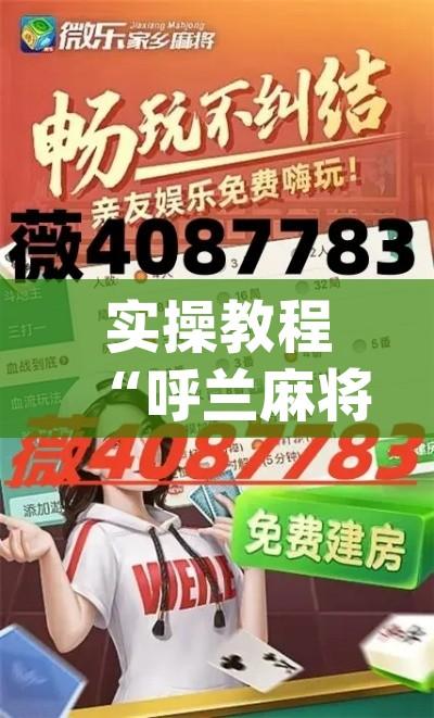 实操教程“呼兰麻将开挂神器下”(透视挂)辅助透视教程