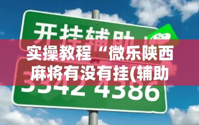 实操教程“微乐陕西麻将有没有挂(辅助神器)开挂详细教程