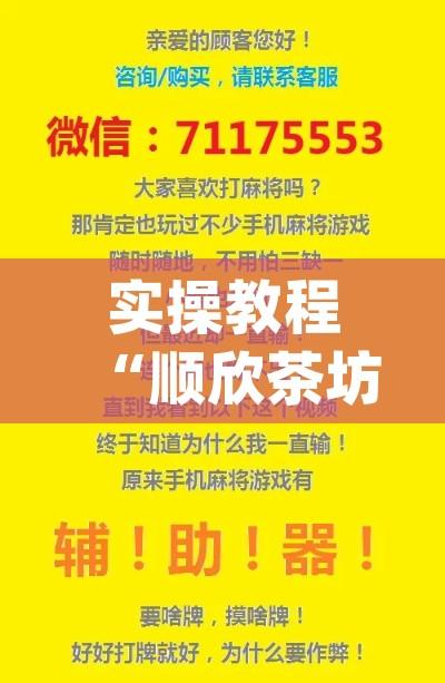 实操教程“顺欣茶坊辅助器免费版(辅助神器)开挂详细教程