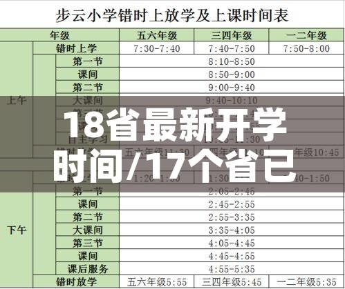 18省最新开学时间/17个省已明确开学时间