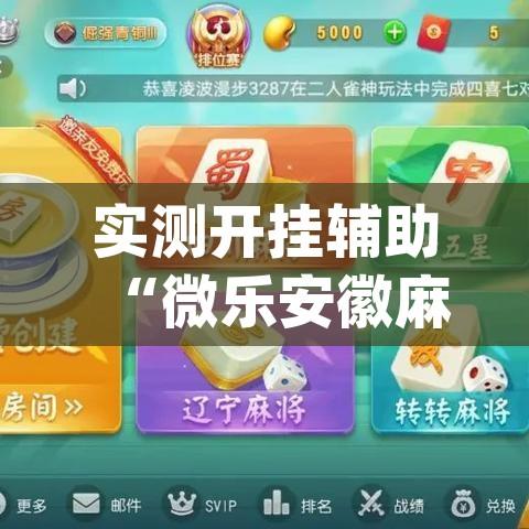 实测开挂辅助“微乐安徽麻将怎样免费开挂(辅助神器)开挂详细教程