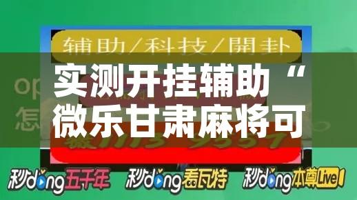 实测开挂辅助“微乐甘肃麻将可以开挂吗”透视开挂辅助教程