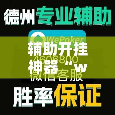 辅助开挂神器“wepoker辅助透视作弊软件”透视开挂辅助教程