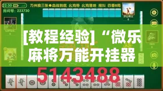 [教程经验]“微乐麻将万能开挂器”(透视挂)辅助透视教程