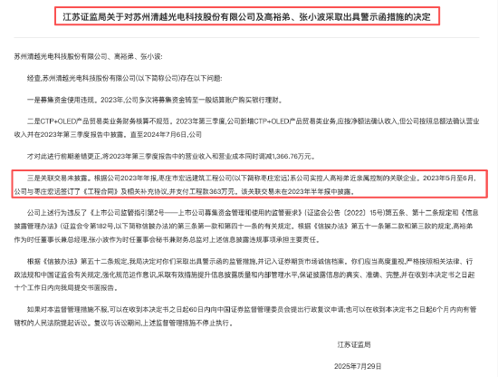 清越科技财报造假或折射核查防线失守，广发证券刘世杰与赵瑞梅及立信所许培梅与顾欣履职尽责疑似存缺陷